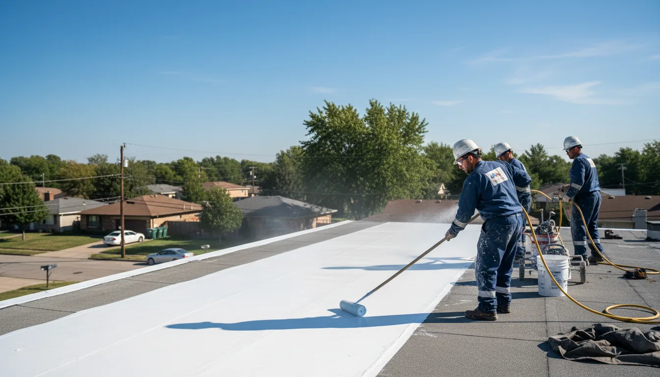 Commercial roof coating in Bentley, KS near me